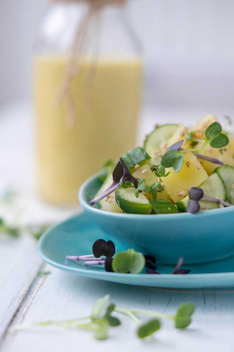 Kartoffel-Gurken Salat mit Dip