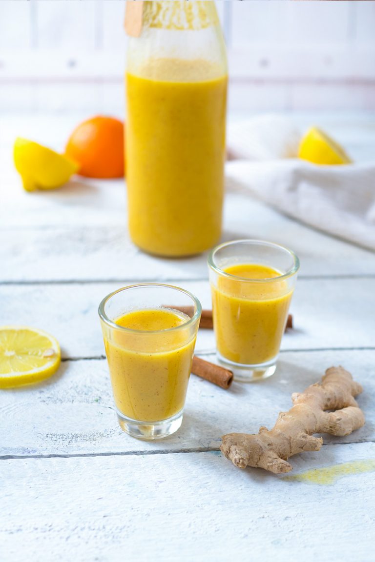 Ingwer Shot Mit Orangen Und Zimt - Einfaches Und Gesundes Rezept