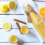 Orangen, Zitronen und Zimt im Ingwer Shot