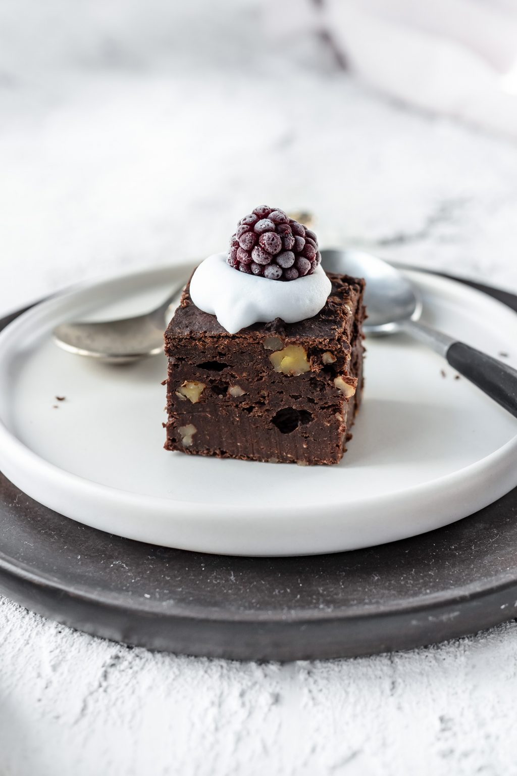 Brownies ohne Zucker - vollwertiges Rezept mit schwarzen Bohnen